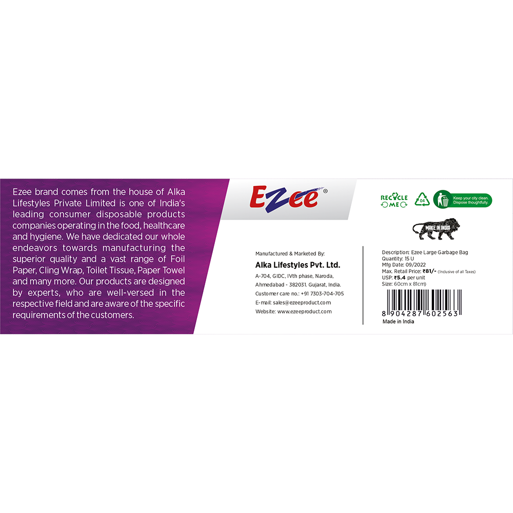 Ezee Garbage Bags 24 X 32 Inch