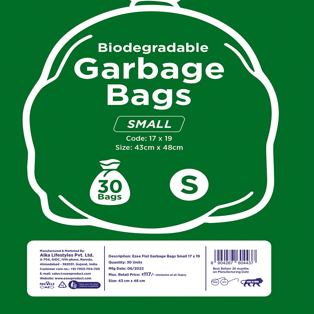 Ezee Flat Oxo Bio Garbage Bags Small 17 x 19